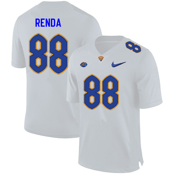 Men #88 Jake Renda Pitt Panthers College Football Jerseys Sale-White